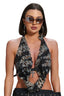 Top Nezuko - Gri & Animal Print