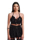 Top cu aspect nefinisat - Negru